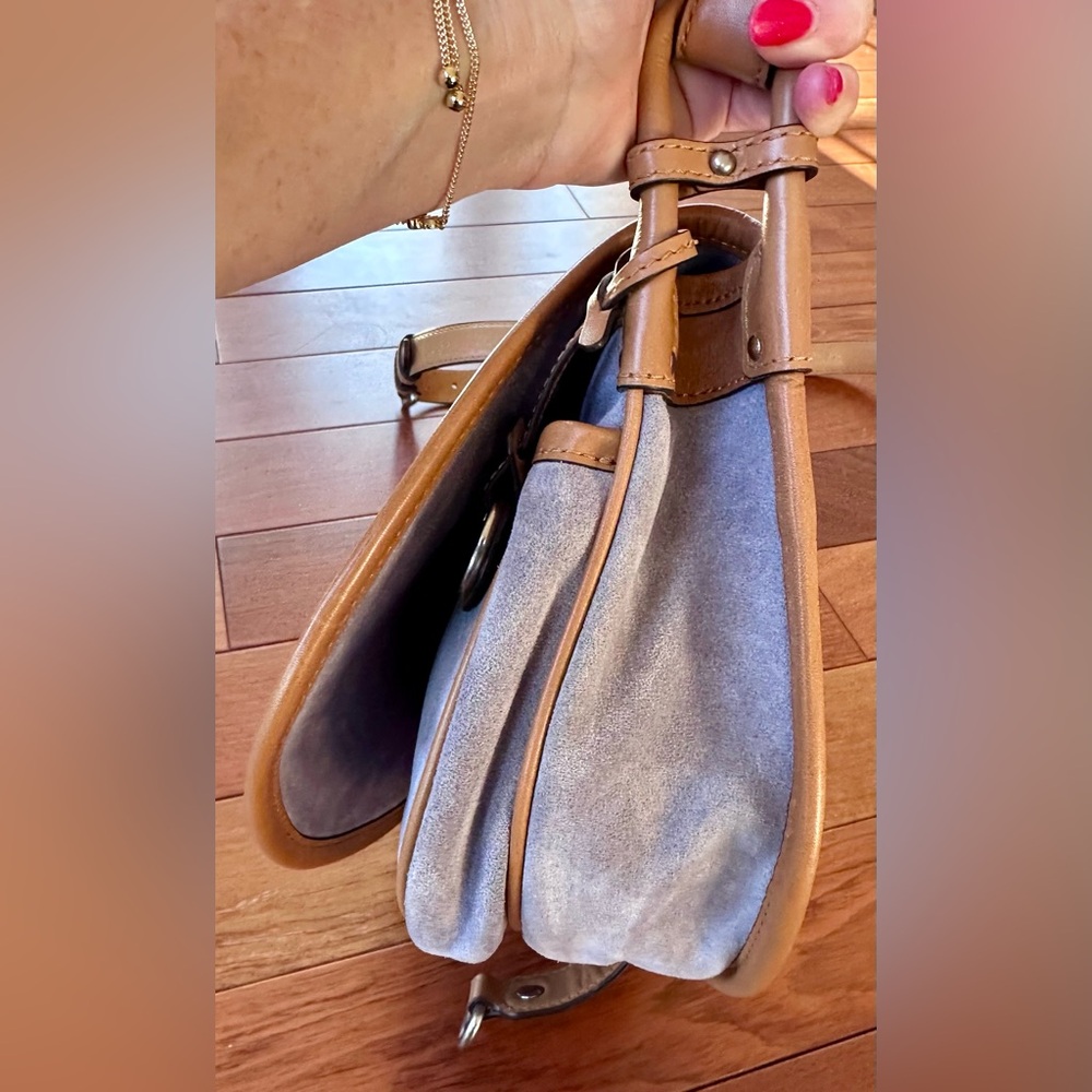 Michael Kors Lavender Suede and Leather Crossbody Bag - Picture 10 of 14
